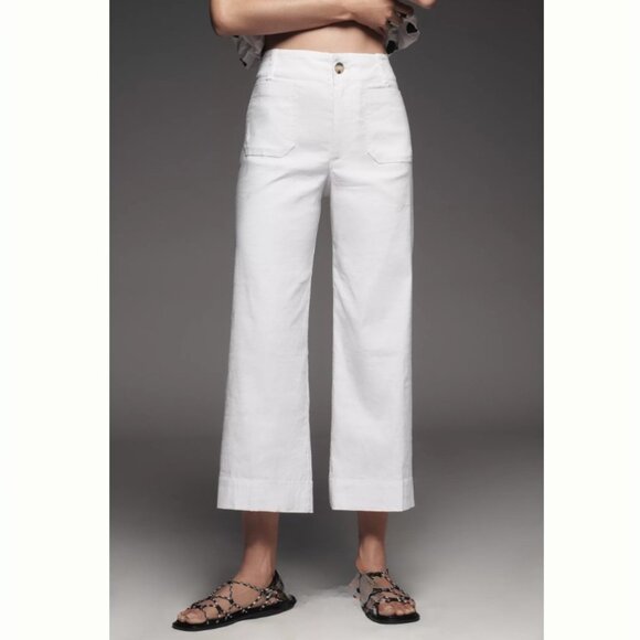 Anthropologie The Colette Crop Wide-Leg Jeans by Maeve - Picture 1 of 4